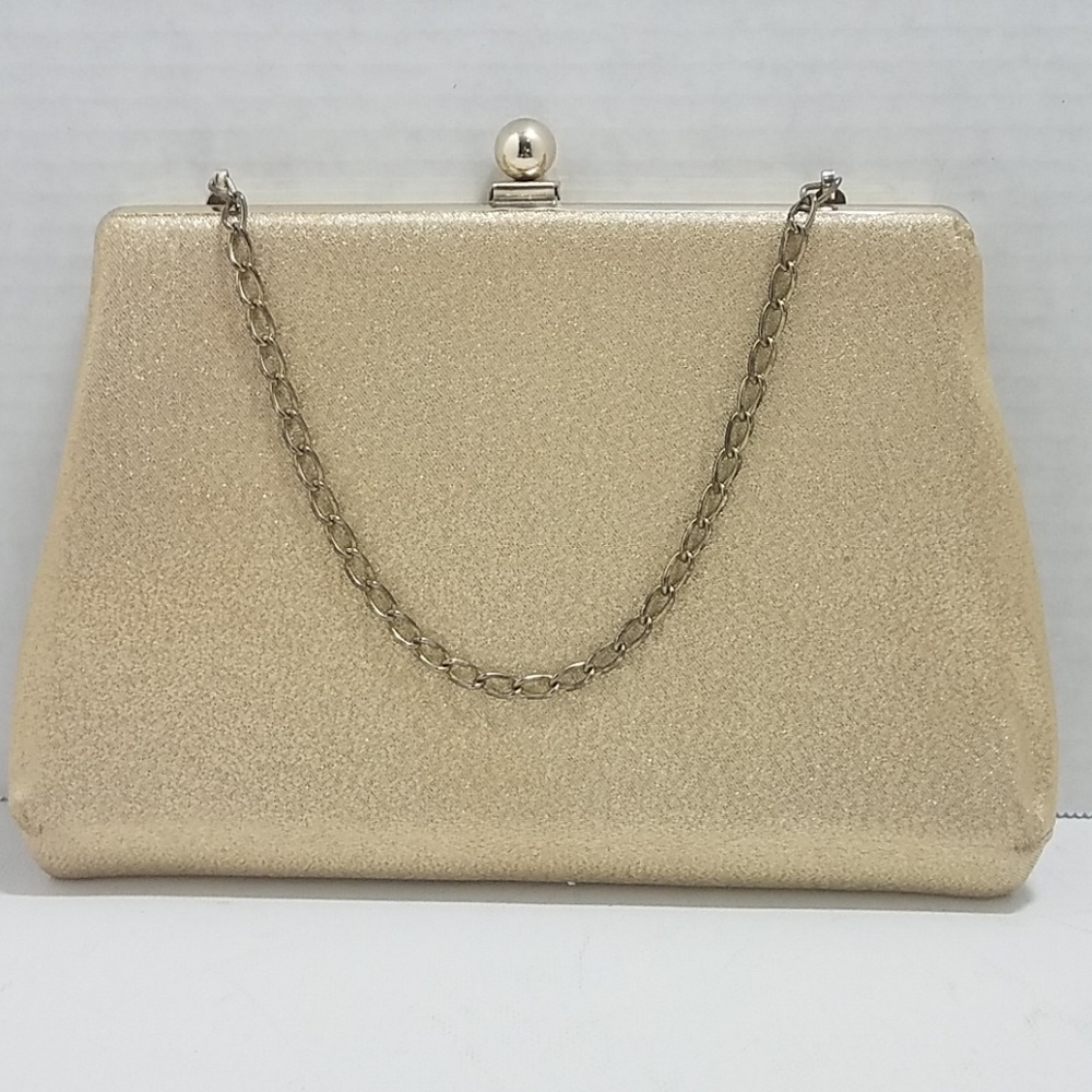 Vintage Glitter Gold Clutch